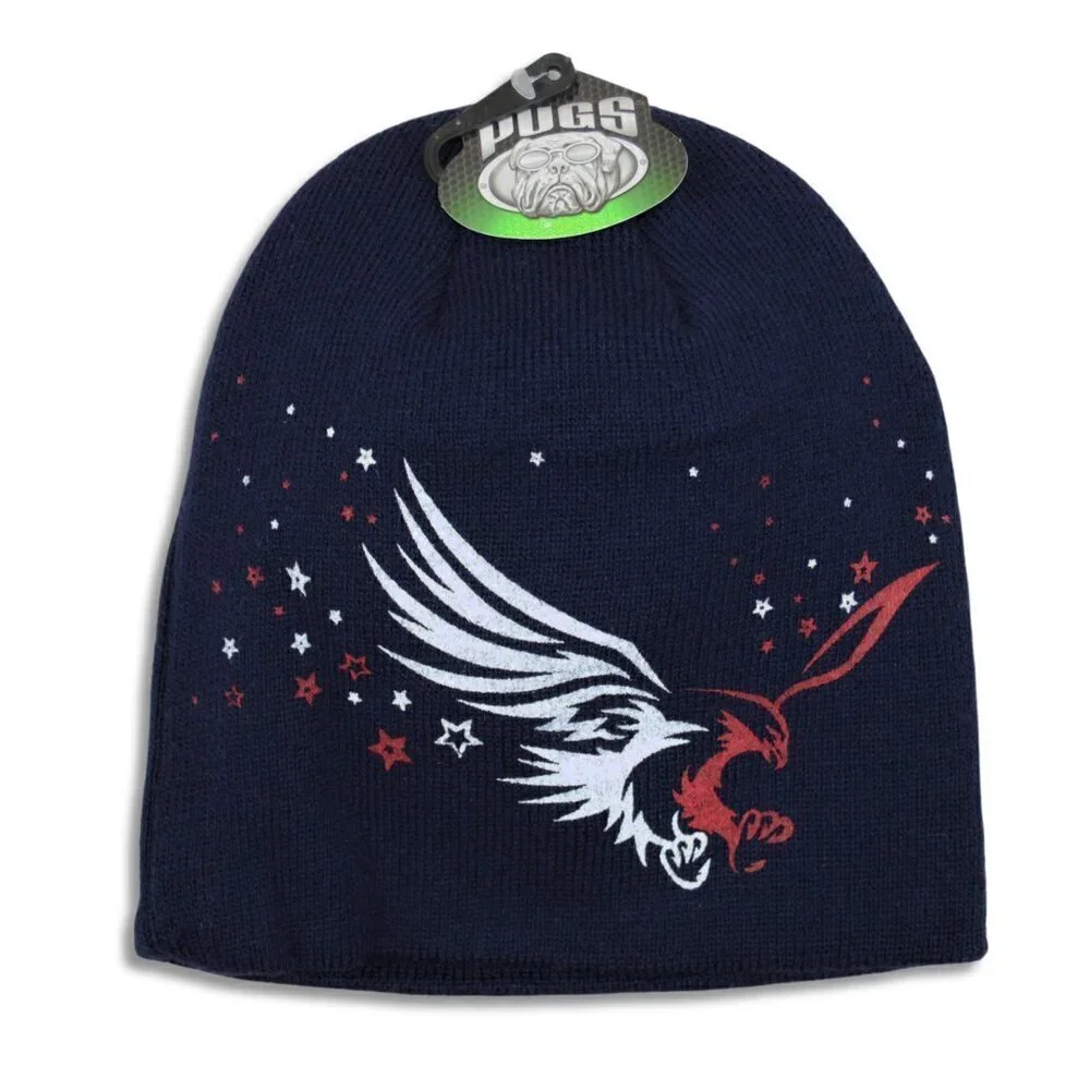 New! Pugs Unisex Men's Knitted Graphic Print Beanie Winter Hat